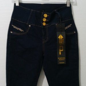 M. Michel Push Up Dark Denim Butt Lift Jeans SZ 5